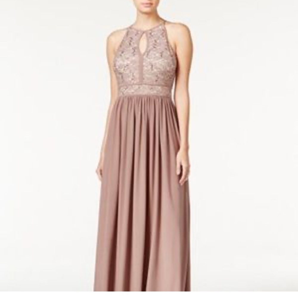 NEW Night Way Collections sequin Cream Maxi‎ Dress 10P